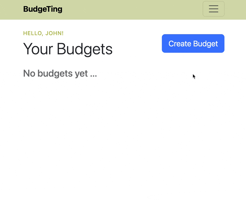 Creating a budget demo